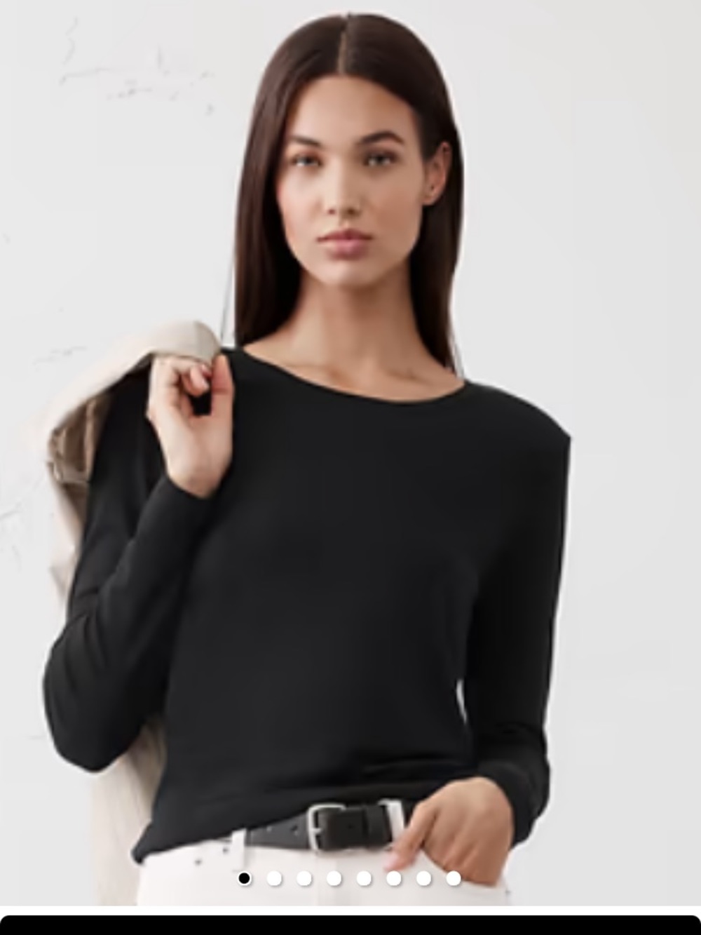 Black Banana Republic Cozy Slub long sleeve t-shirt